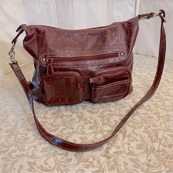 Multisac Crossbody Large Handbag Many Compartments Vegan Leather NWOT Gorgeous - Picture 2 of 10